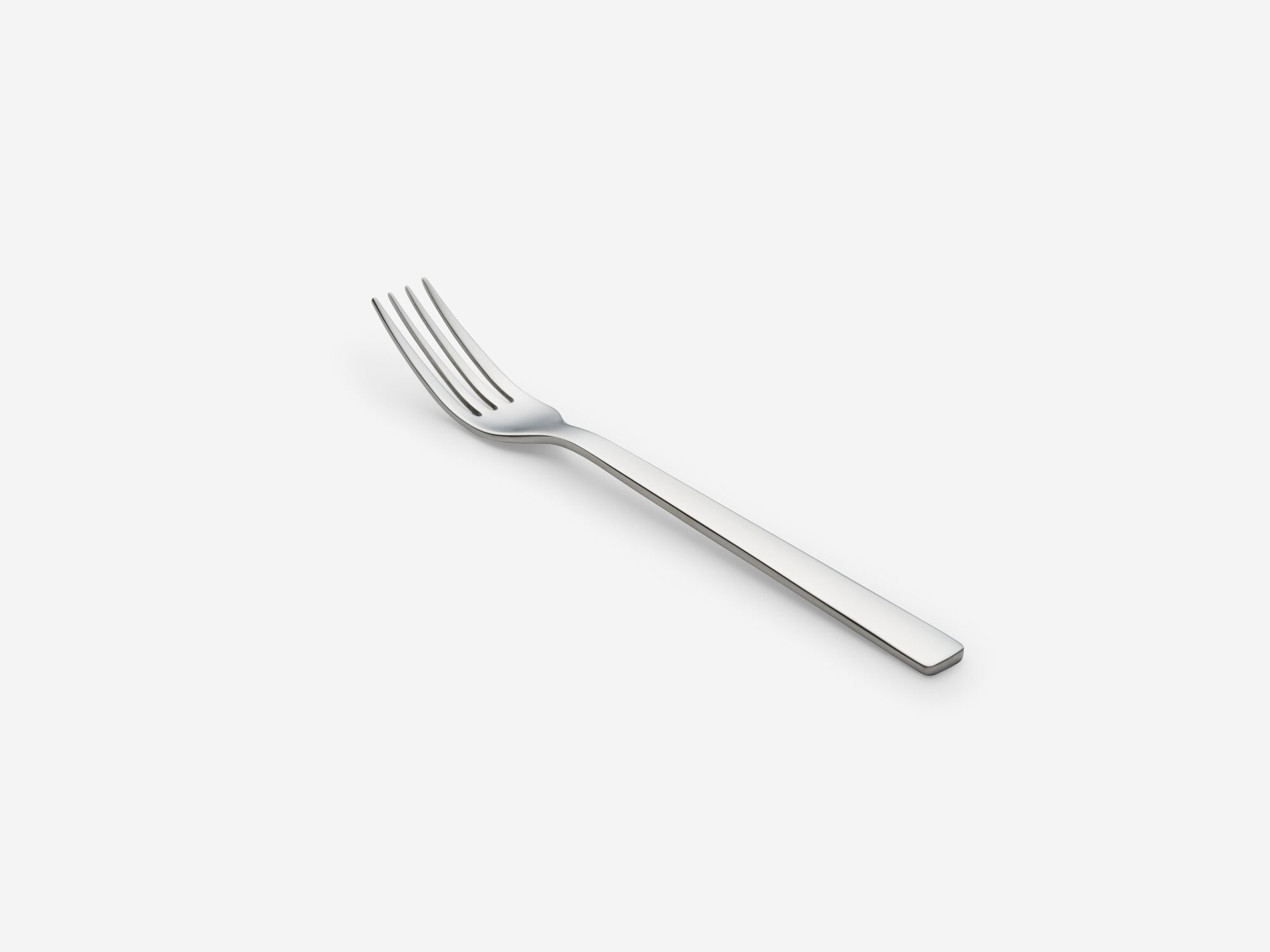 Stainless steel large fork top view